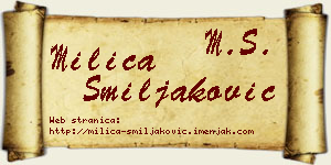 Milica Smiljaković vizit kartica